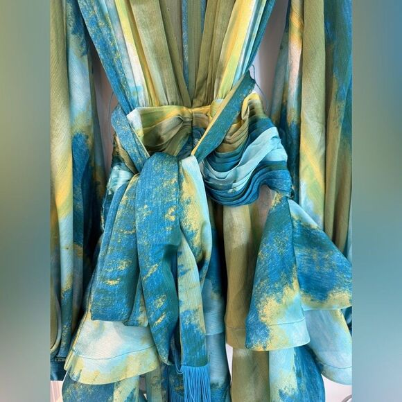 Bronx and Banco Green and Blue Mini Dress - Picture 12 of 16